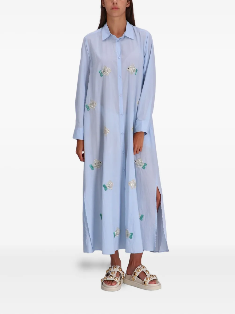 Benaras By Citrus fish-embroidery shirt dress | Day Dresses | Image 2