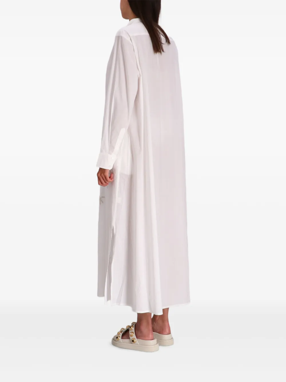 Benaras By Citrus Hemdkleid Mit Palmenstickerei In White