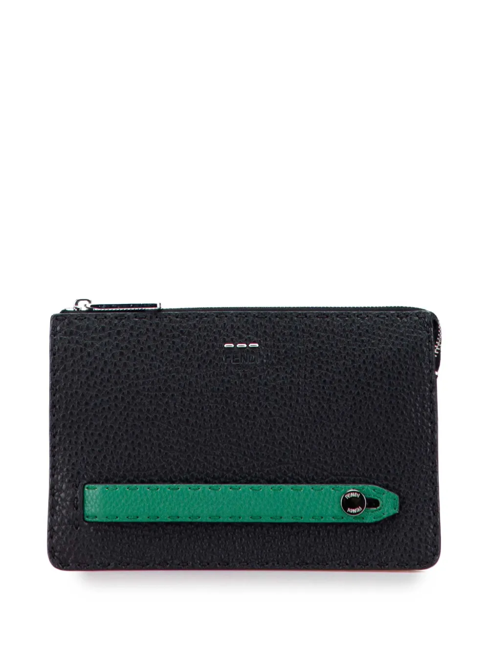Fendi Pre-Owned 2000-2010 Leather Selleria clutch bag - ブラック Fendi Pre-Owned 2000-2010 Leather Selleria clutch bag - ブラック