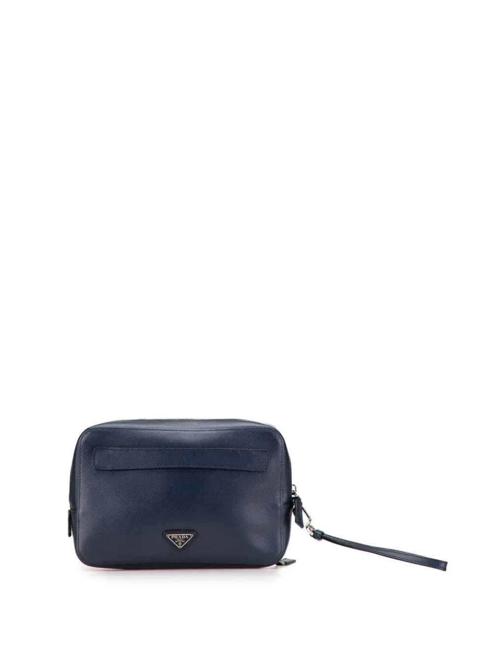 Prada Pre-Owned 2000-2013 Saffiano Portfolio Zip clutch bag - ブルー Prada Pre-Owned 2000-2013 Saffiano Portfolio Zip clutch bag - ブルー