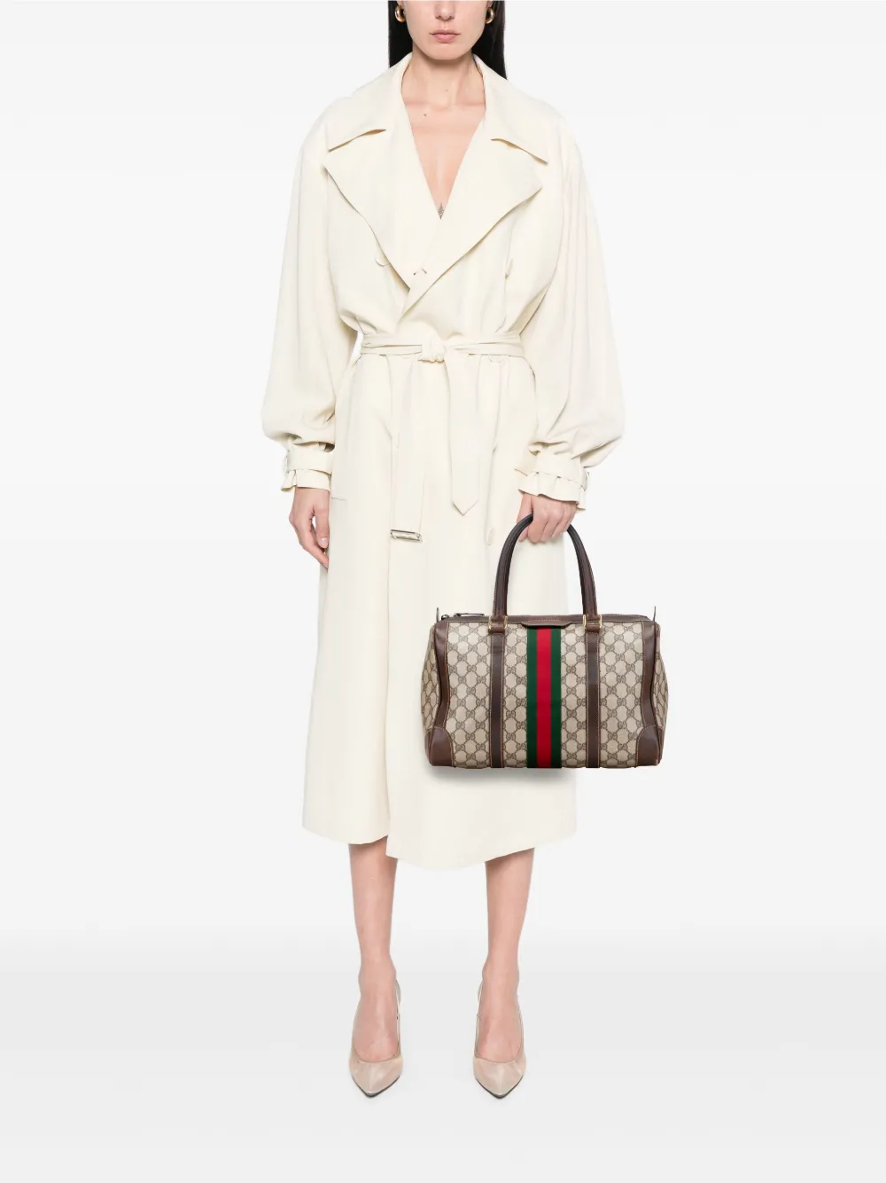 Gucci Pre-Owned 20th Century GG Supreme Web boston bag | Pre-Owned | Image 2