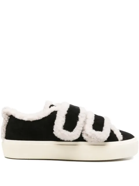 Inuikii shearling-trimmed strap sneakers
