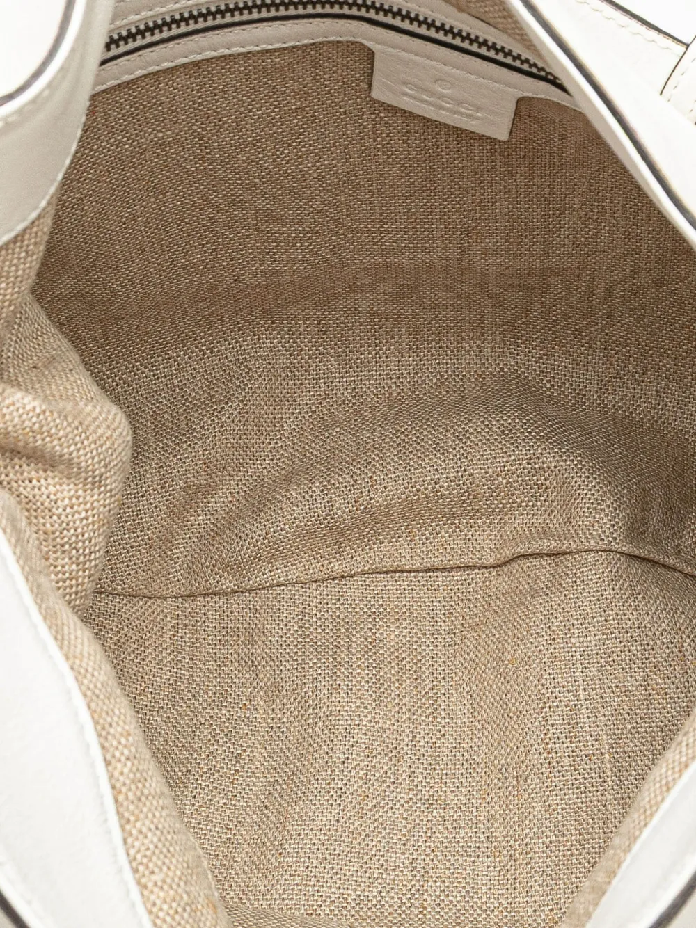 Pre-owned Gucci 2000-2015 Medium Leather 1970 Hobo Bag In White