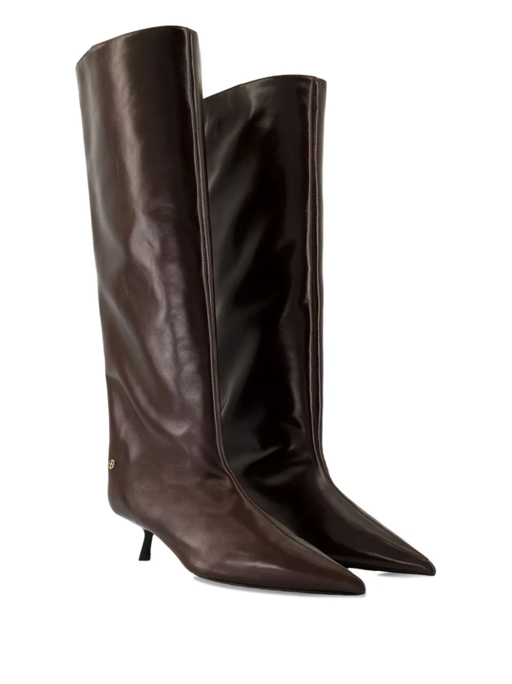ANINE BING Tall Hilda point-toe boots Brown