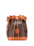 Celine Pre-Owned 1995 Macadam Coated Canvas Drawstring bucket bag - Brown