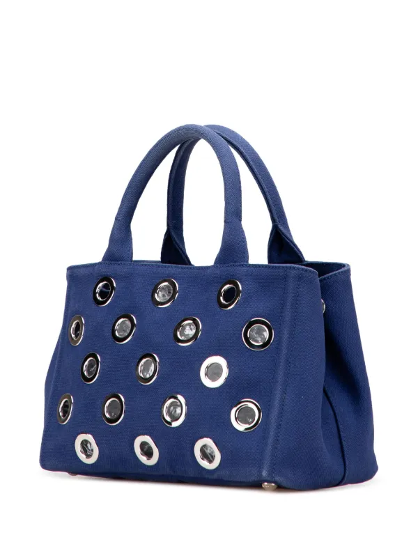 Prada Pre-Owned 2013-2025 Small Canvas Canapa Grommet Satchel