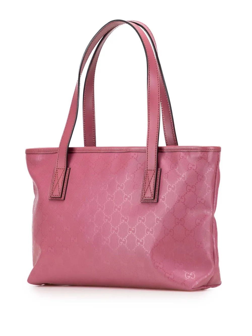 Pre-owned Gucci 2000-2015 Small Gg Imprime Joy Tote Bag In Pink