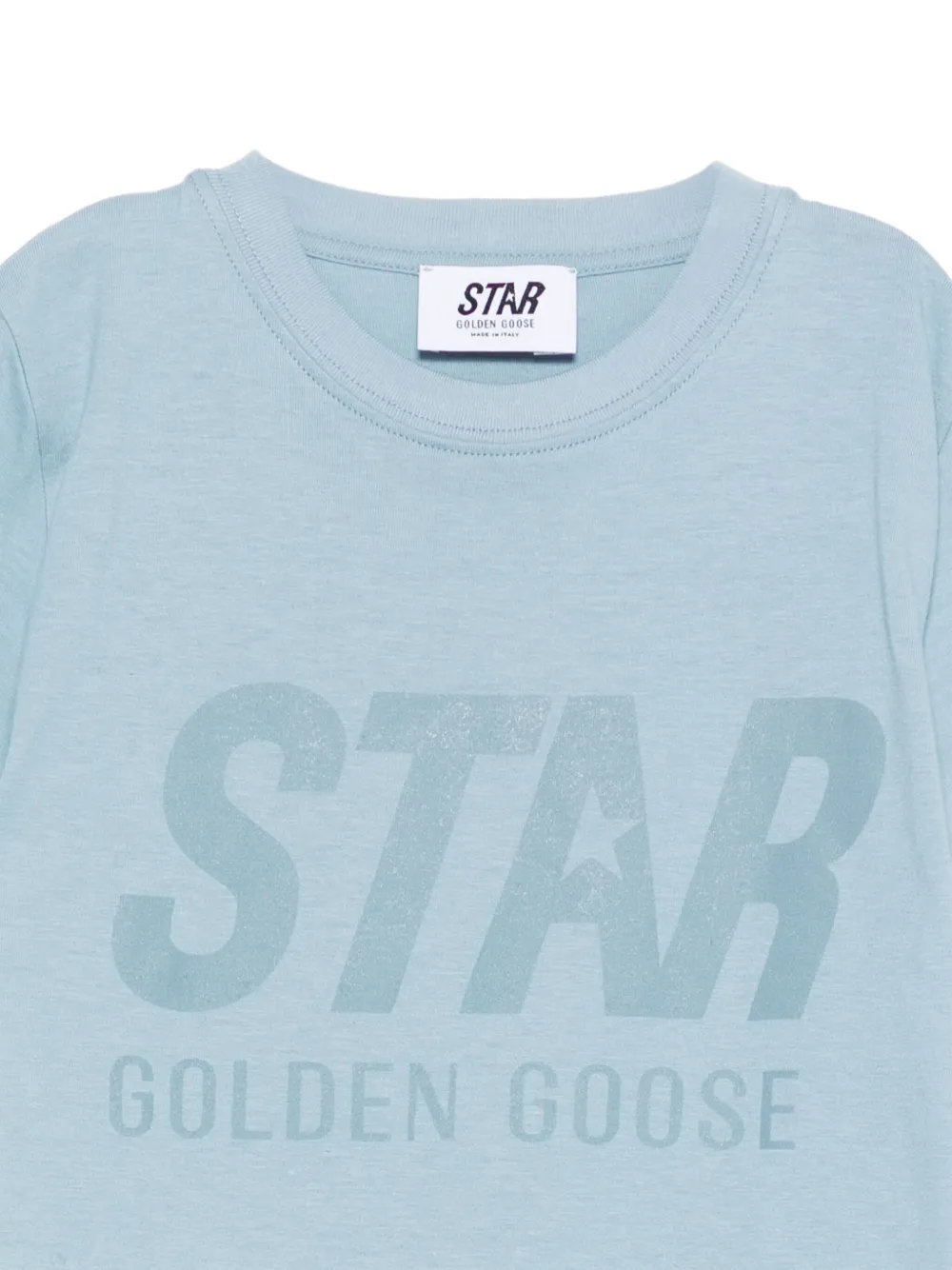 Golden Goose Kids T-shirt met sterrenprint Blauw