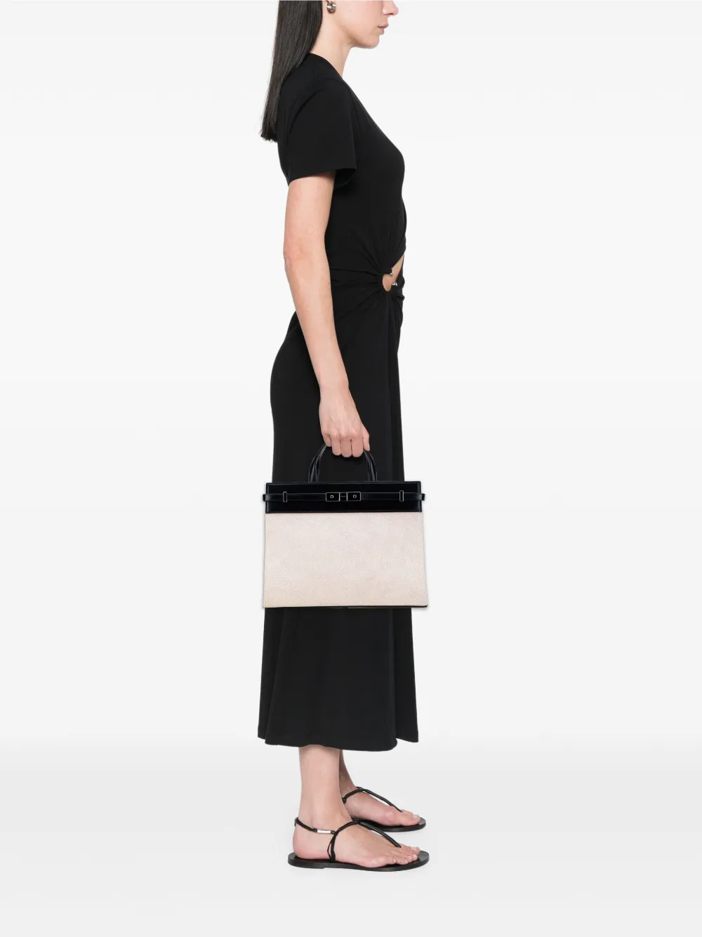 Saint Laurent Pre-Owned 2019 Small Canvas Manhattan Shopper Tote satchel | Pre-Owned | Image 2