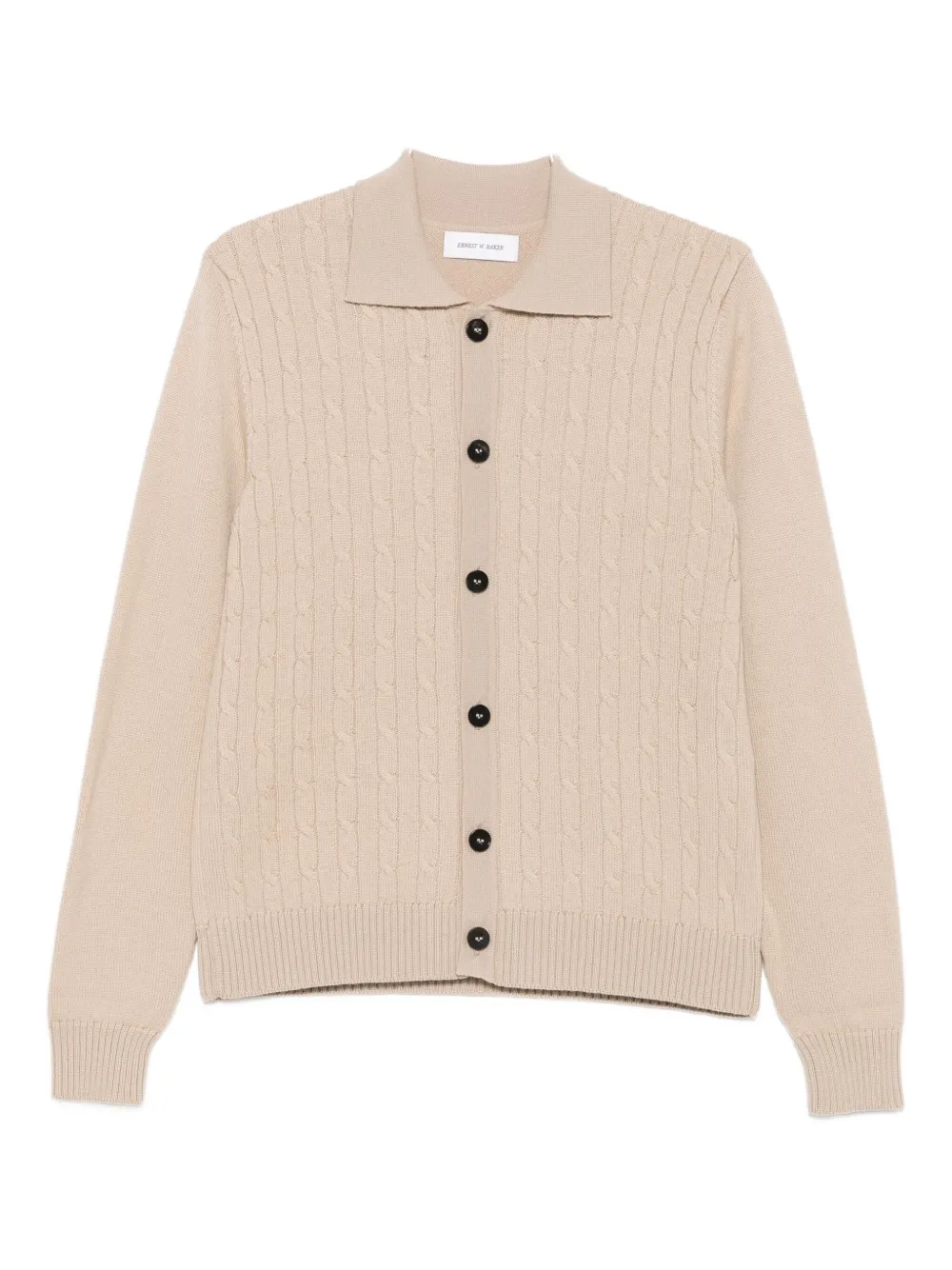 Ernest W. Baker cable-knit collared cardigan - Toni neutri