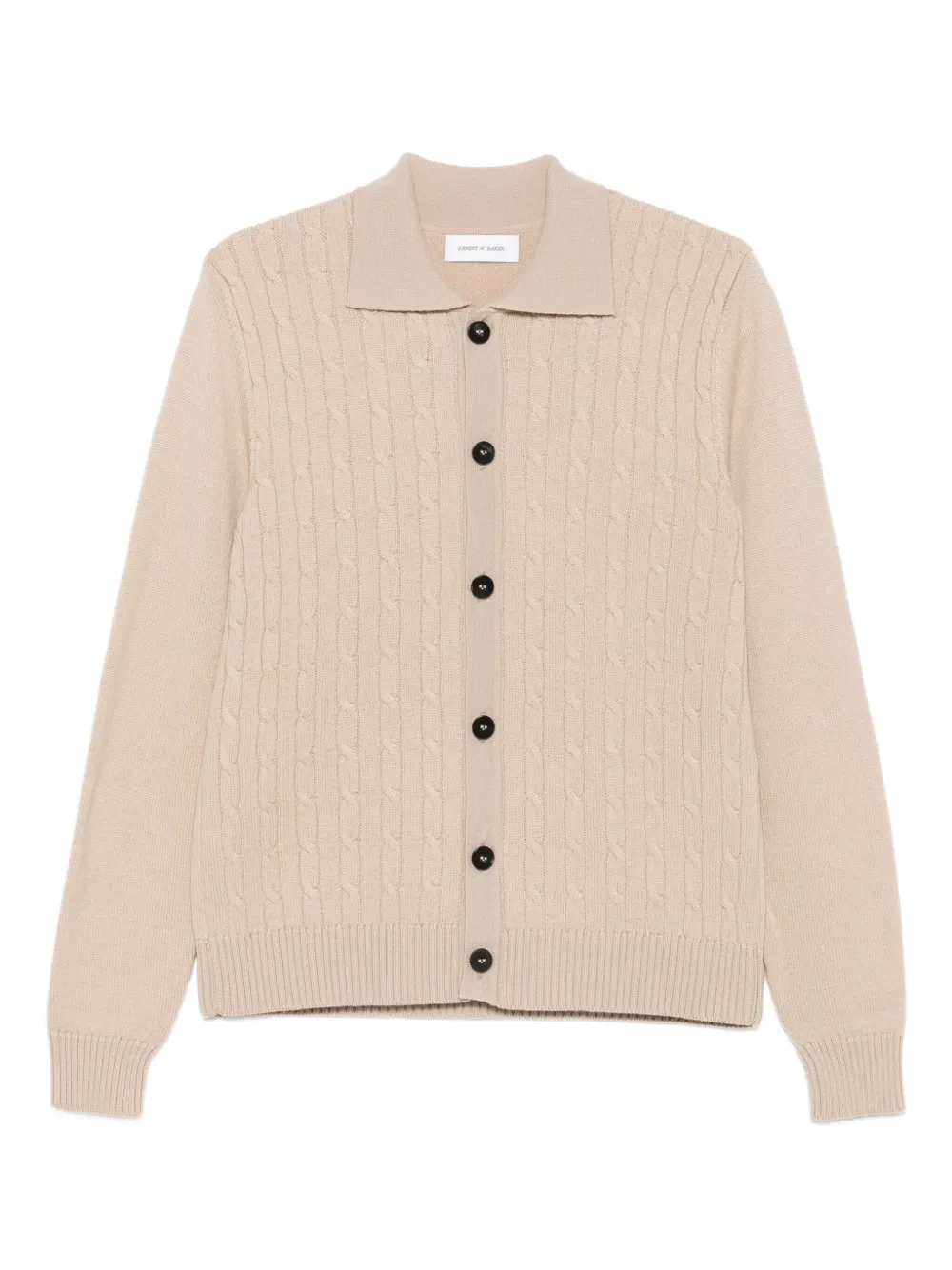 Ernest W. Baker cable-knit collared cardigan | Neutrals | Image 1