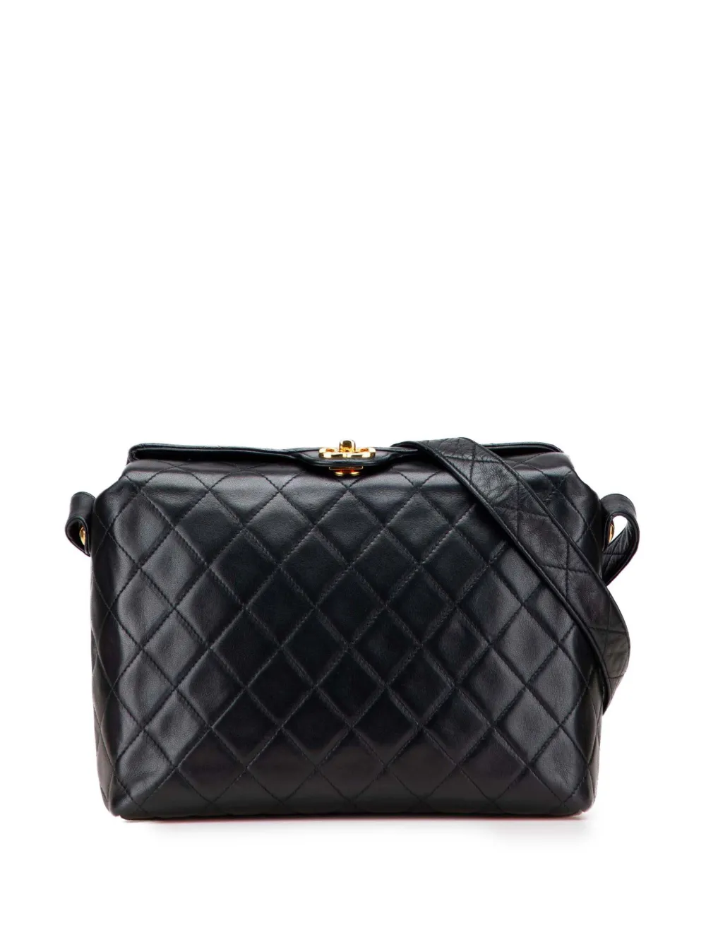 CHANEL Pre-Owned 1991-1994 CC Quilted Lambskin crossbody bag - ブラック CHANEL Pre-Owned 1991-1994 CC Quilted Lambskin crossbody bag - ブラック