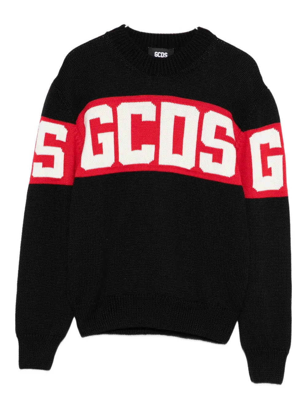Gcds Logo-band Sweater In Blue