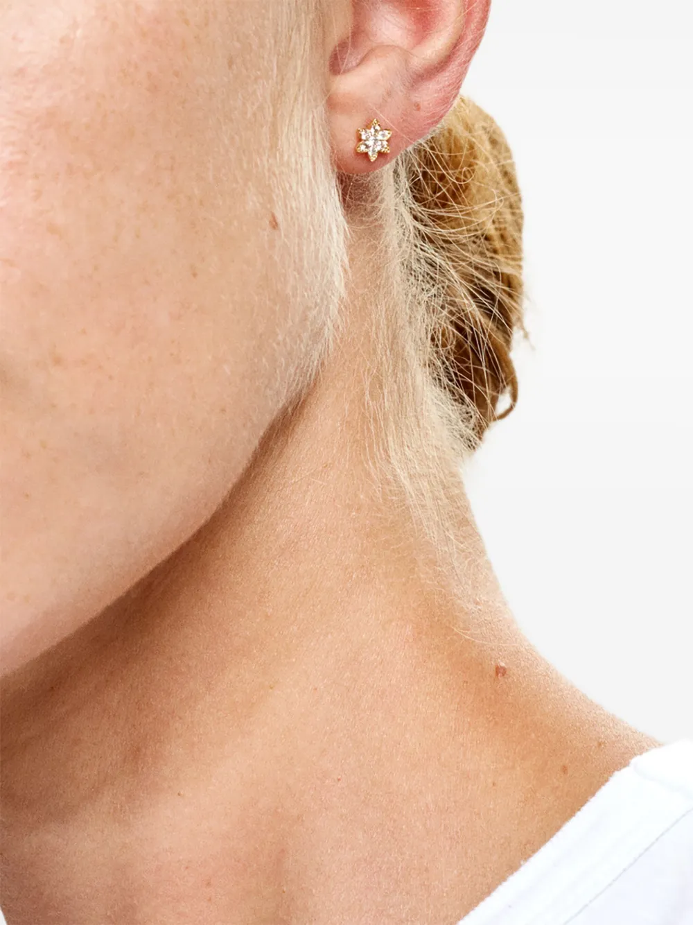  We By Whitebird 18k Yellow Gold Flower Diamond Earring 