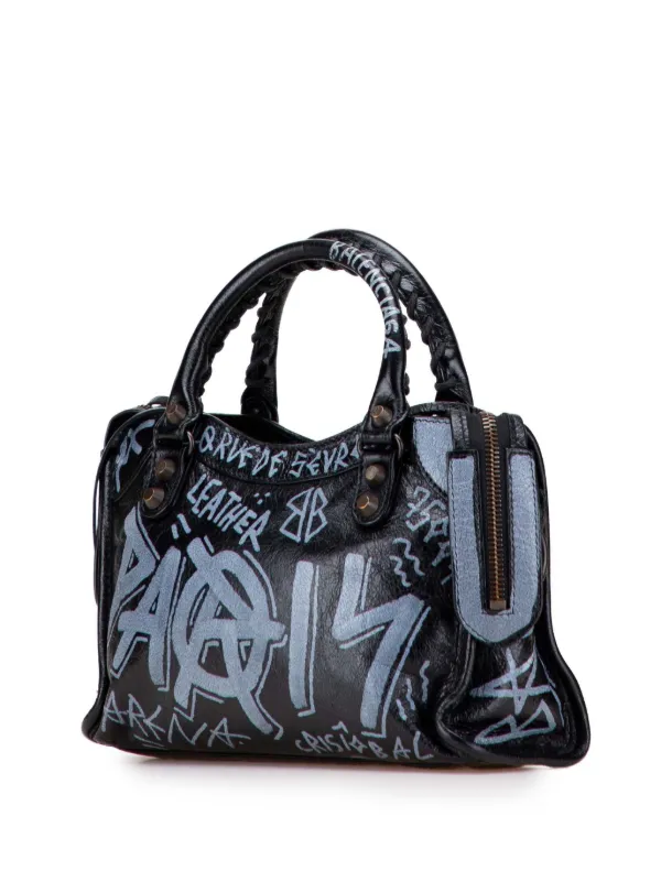 バッグ BALENCIAGA classic mini CITY GRAFFITI Balenciaga Mini City Graffiti Bag - Luxe Du Jour