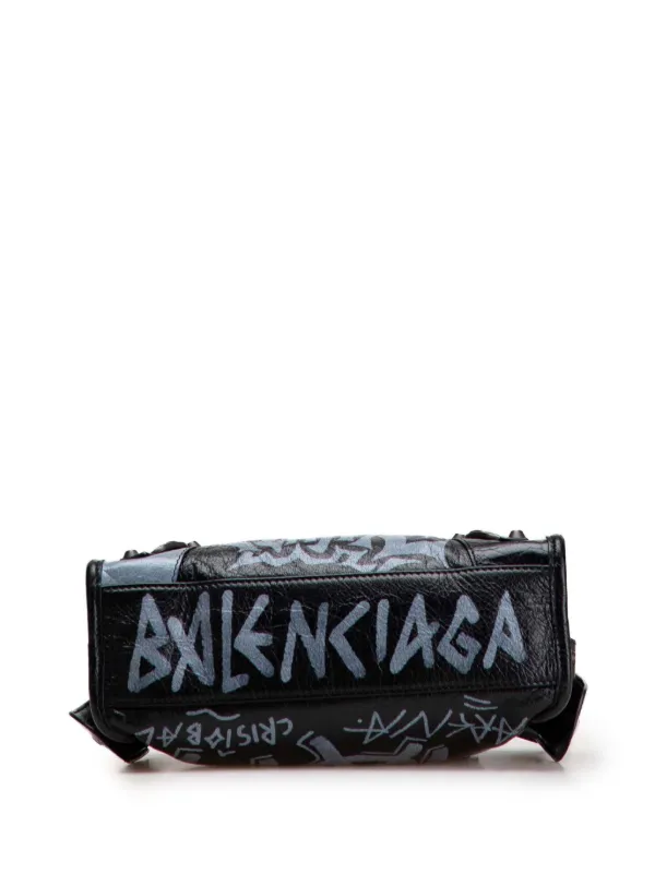 Balenciaga Pre-Owned 2018 Mini Lambskin Motocross Graffiti