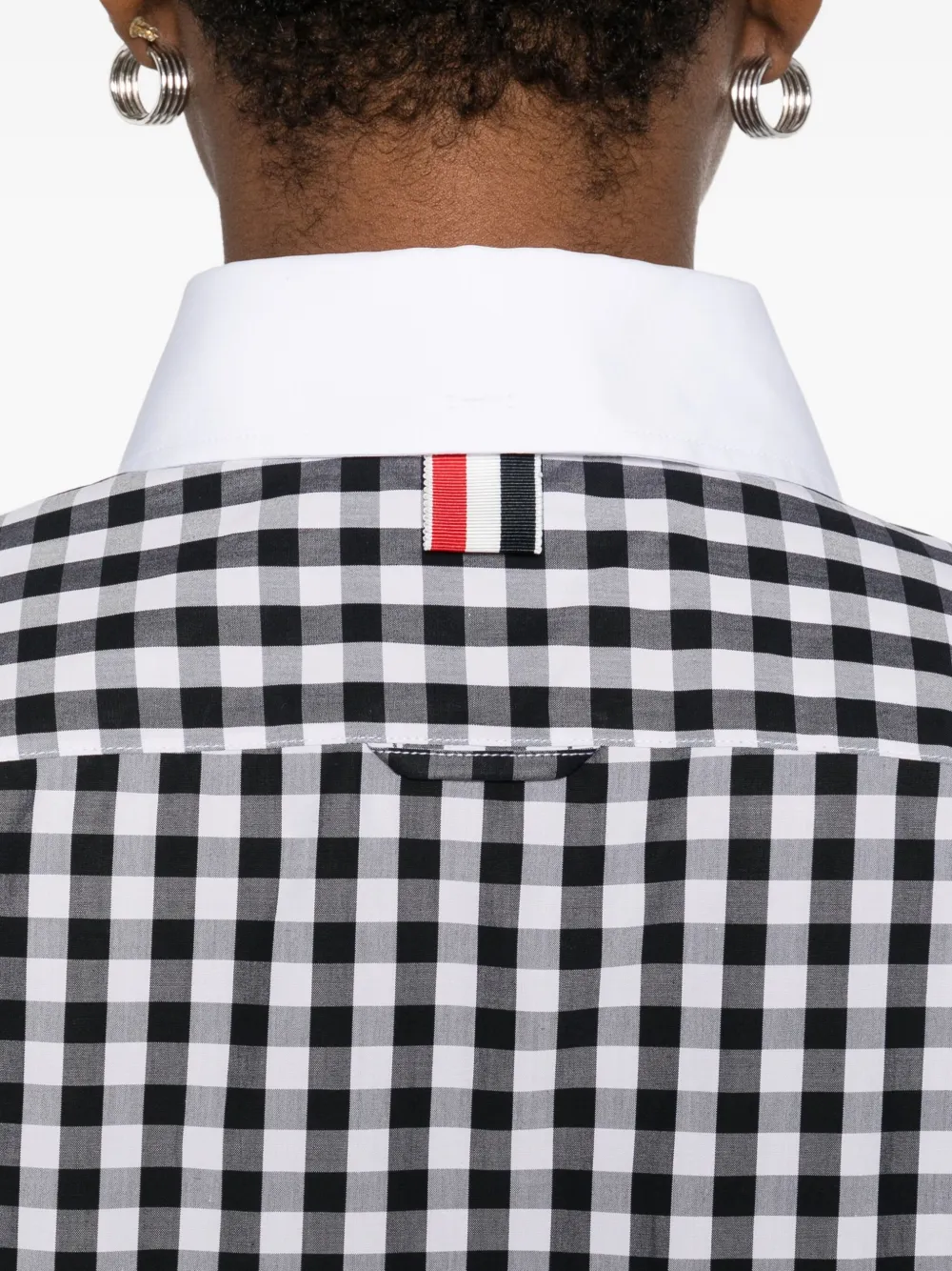 Thom Browne Blouse met Peter Pan-kraag en gingham-ruit Blauw