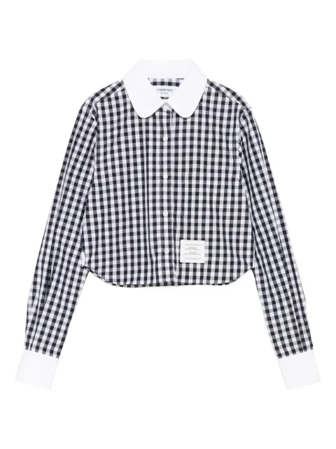 Thom Browne Gingham Peter-Pan collar shirt