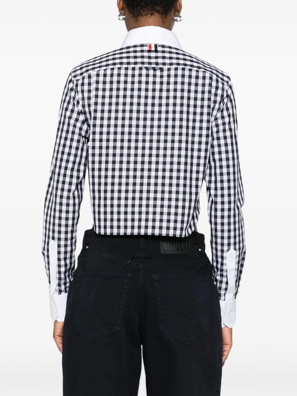 Thom Browne Blouse met Peter Pan-kraag en gingham-ruit Blauw