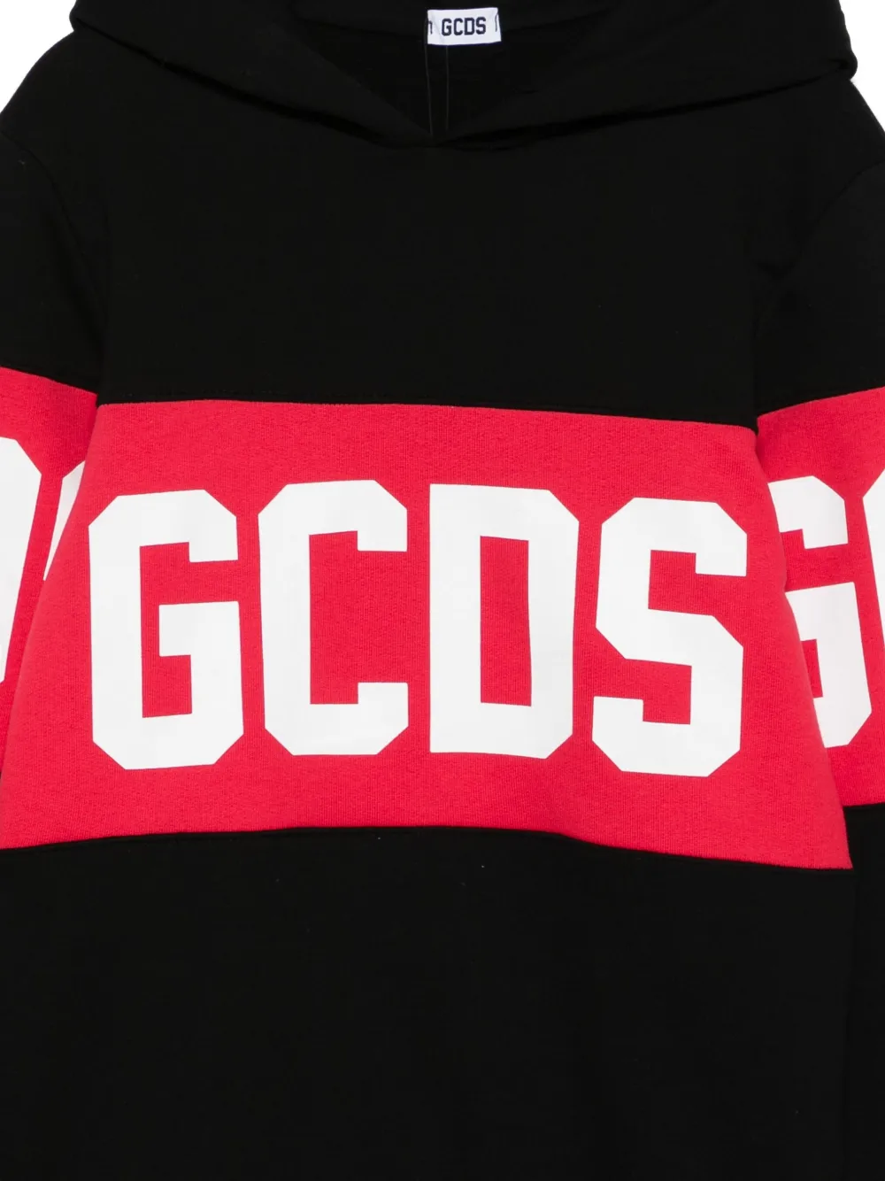 Gcds Kids Sweater met capuchon en banddetail Zwart