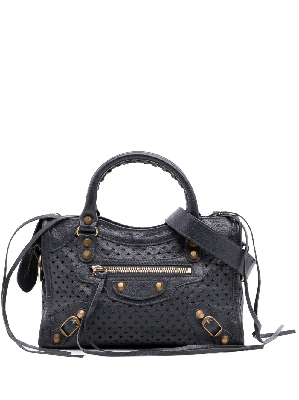 Balenciaga Pre-Owned 2006 Mini Lambskin Motocross Stadio Laser Cut Balenciaga Pre-Owned 2006 Mini Lambskin Motocross Stadio Laser Cut
