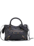 Balenciaga Pre-Owned 2006 Mini Lambskin Motocross Stadio Laser Cut Cross Classic City satchel - Grey