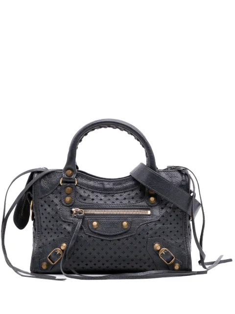 Balenciaga Pre-Owned 2006 Mini Lambskin Motocross Stadio Laser Cut Cross Classic City satchel