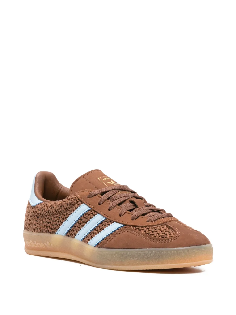 adidas Gazelle textured-stripe sneakers Brown