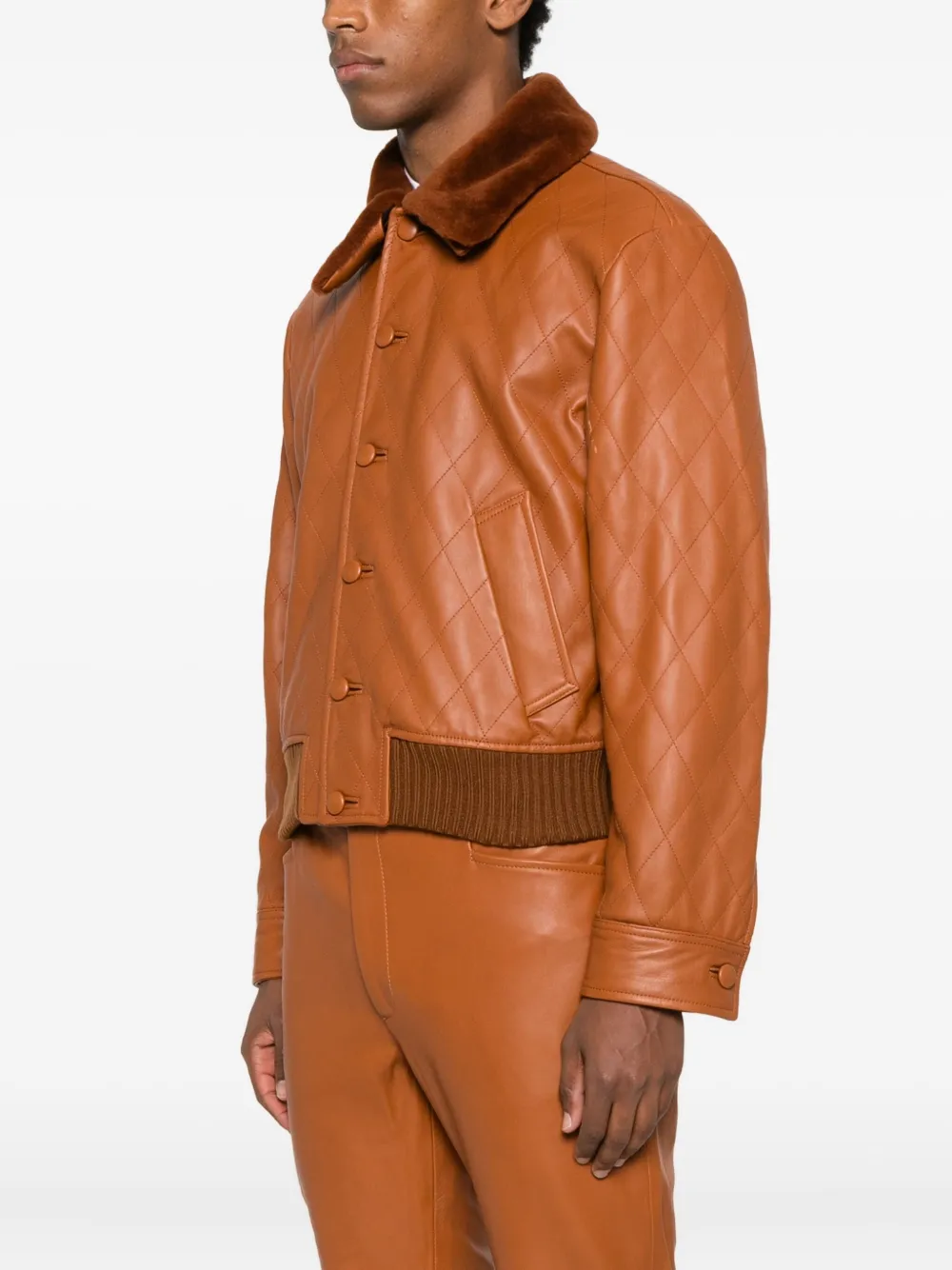 Ernest W Baker Ernest W. Baker Leather Outerwears In Brown