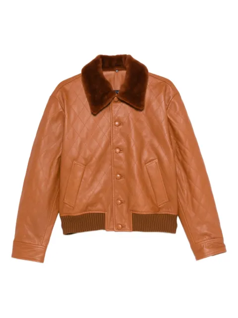 Ernest W. Baker quilted leather jacket