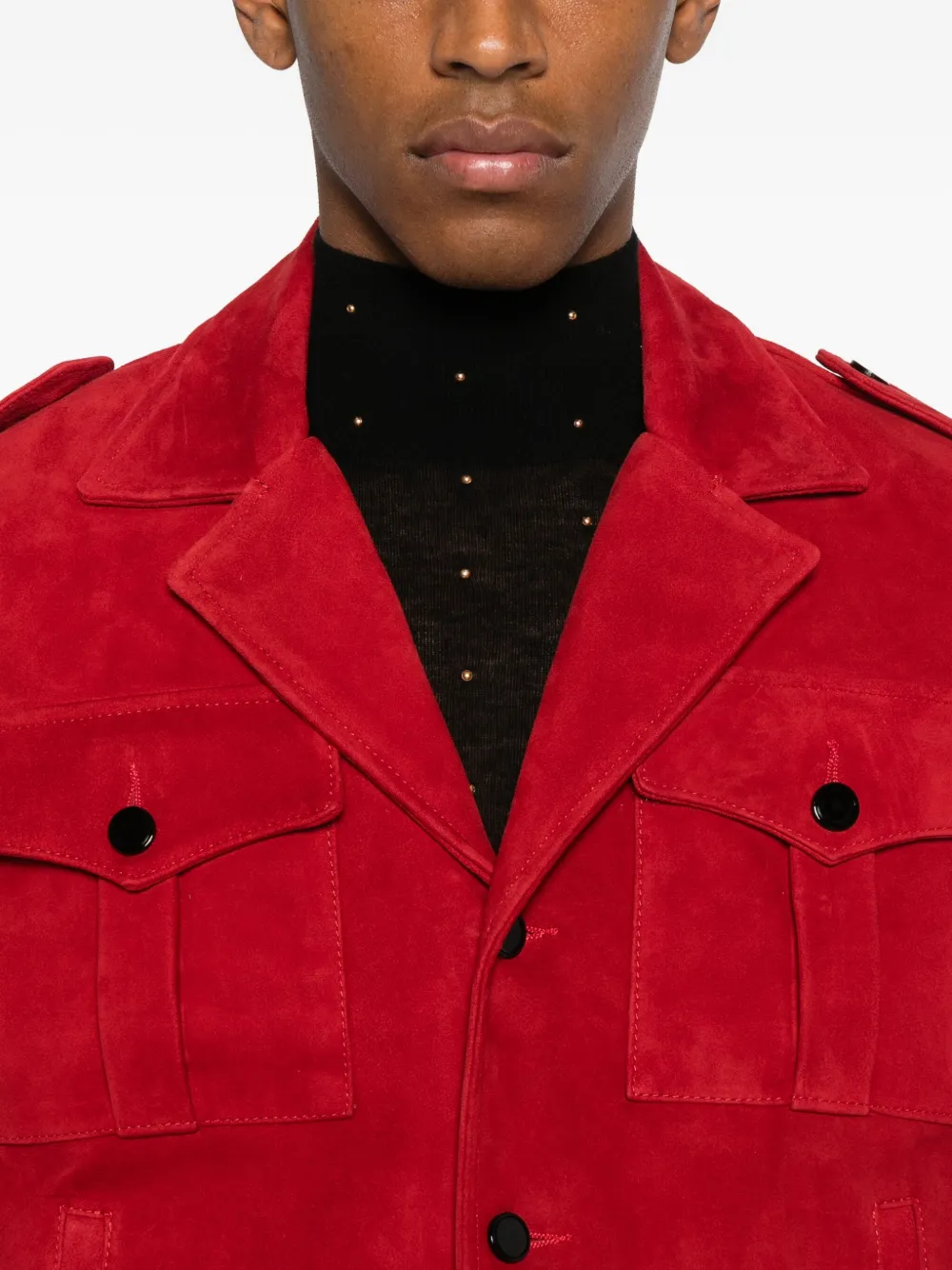 Ernest W Baker Ernest W. Baker Leather Outerwears In Red