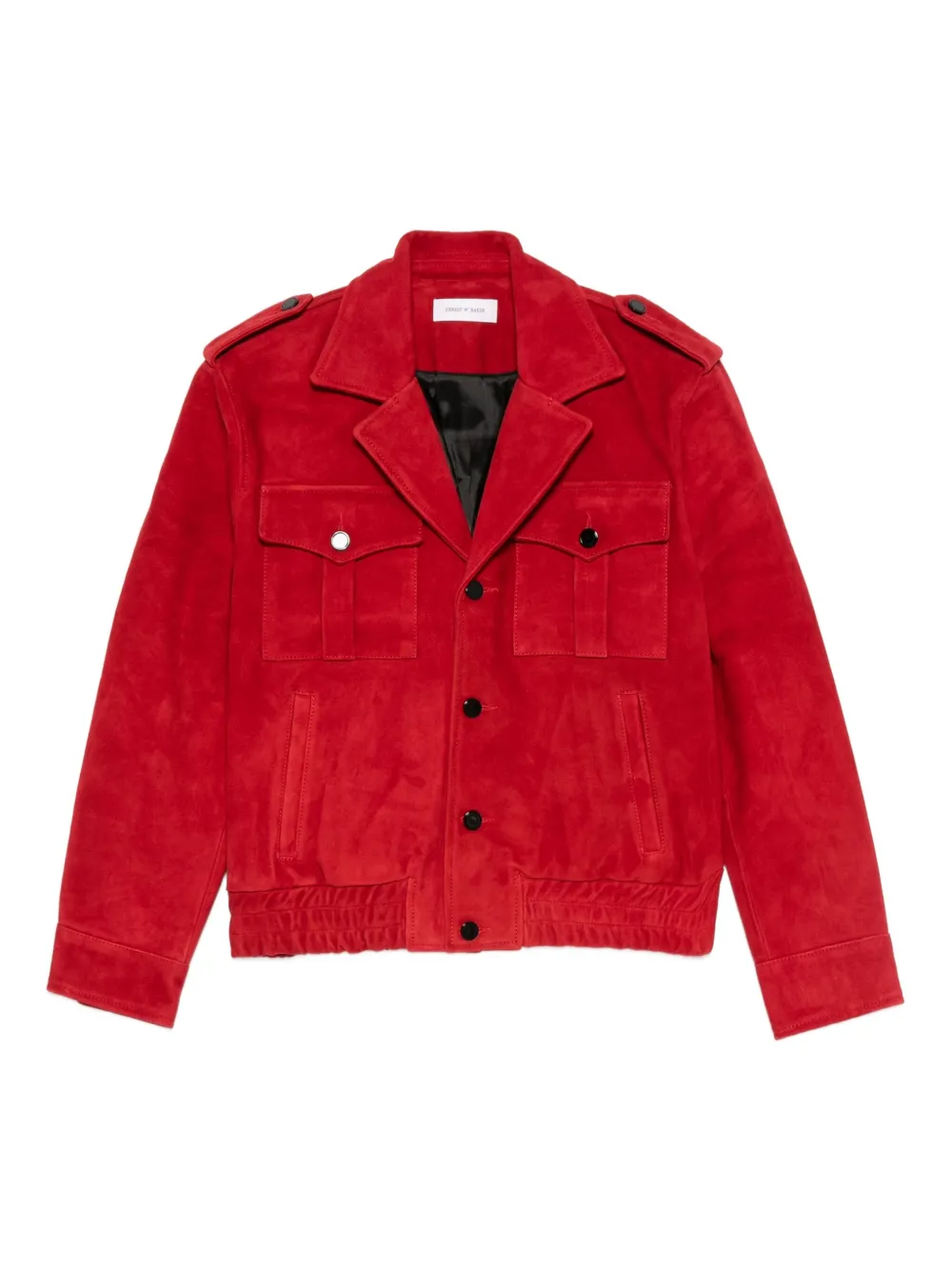 Ernest W. Baker flap-pocket suede jacket | Red | Image 1