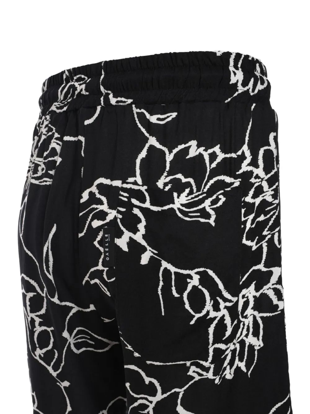 Gaëlle Paris Bermuda shorts met bloemenprint Zwart