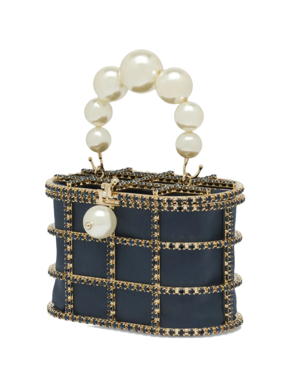  Rosantica Mini Holli Blue Pearl-embellished Mini Bag 