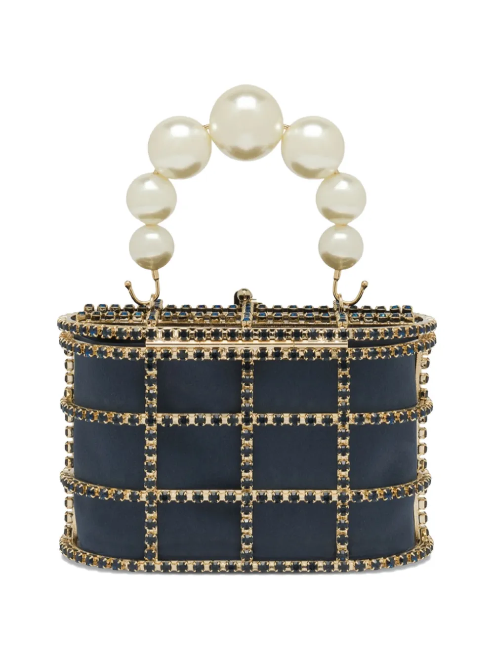  Rosantica Mini Holli Blue Pearl-embellished Mini Bag 