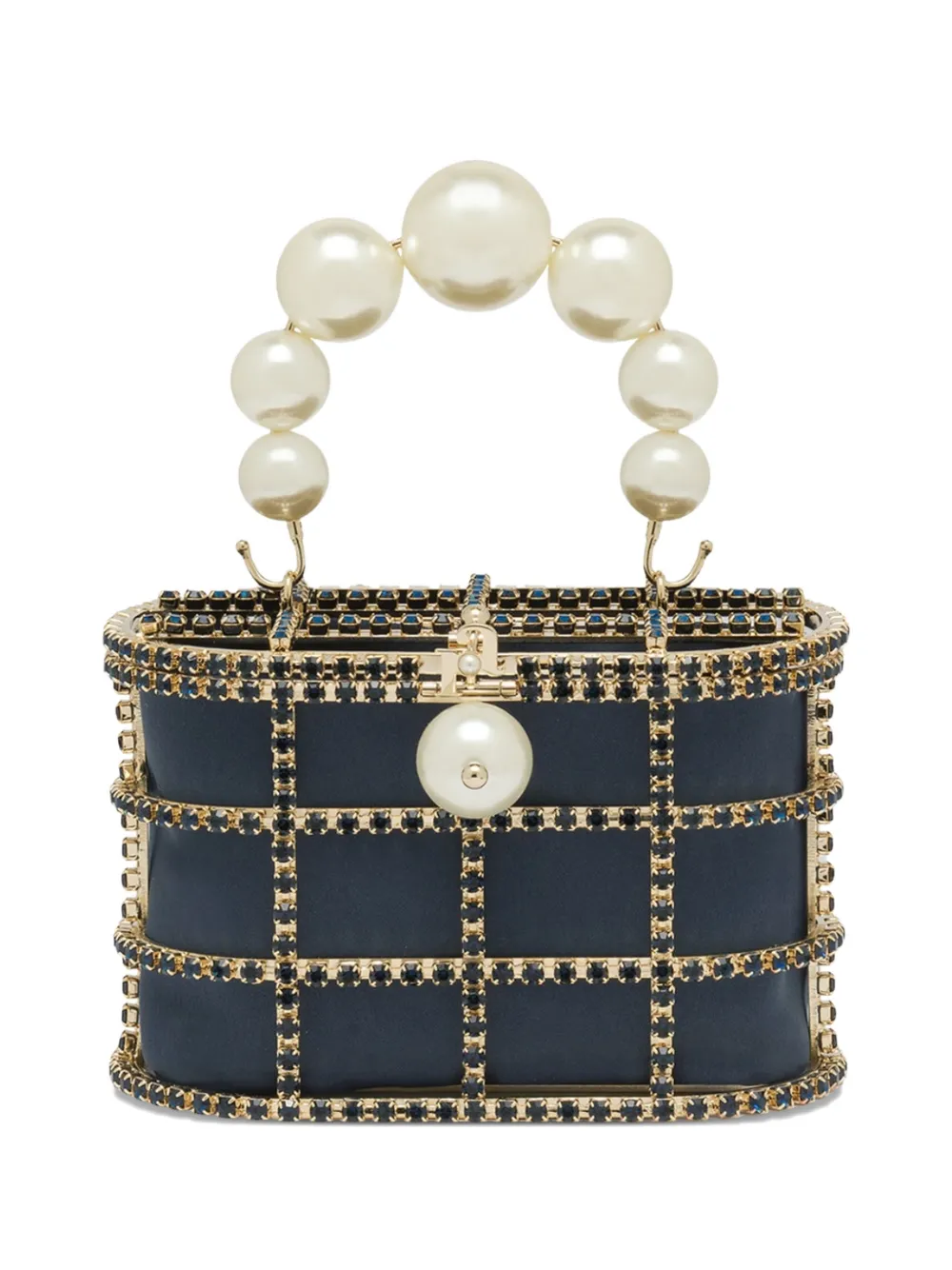 Rosantica Mini Holli Blue pearl-embellished mini bag