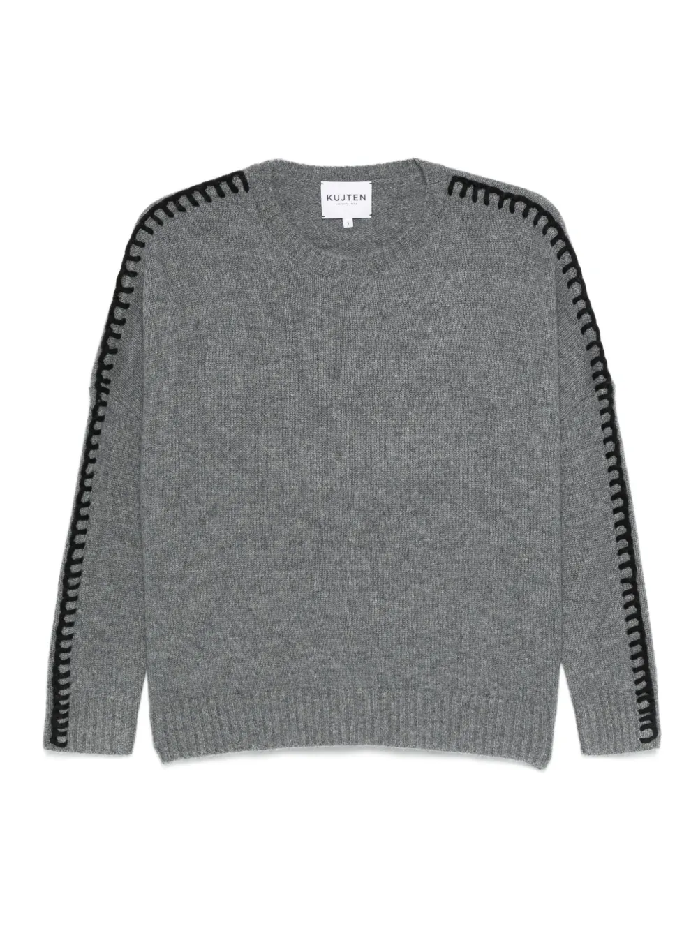 kujten crew-neck braided-trim sweater | Grey | Image 1