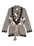 kujten geometric-pattern cardigan - Neutrals