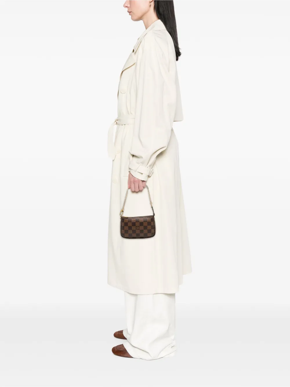 Louis Vuitton Pre-Owned 2020 Damier Ebene Mini Pochette Accessoires handbag | Pre-Owned | Image 2