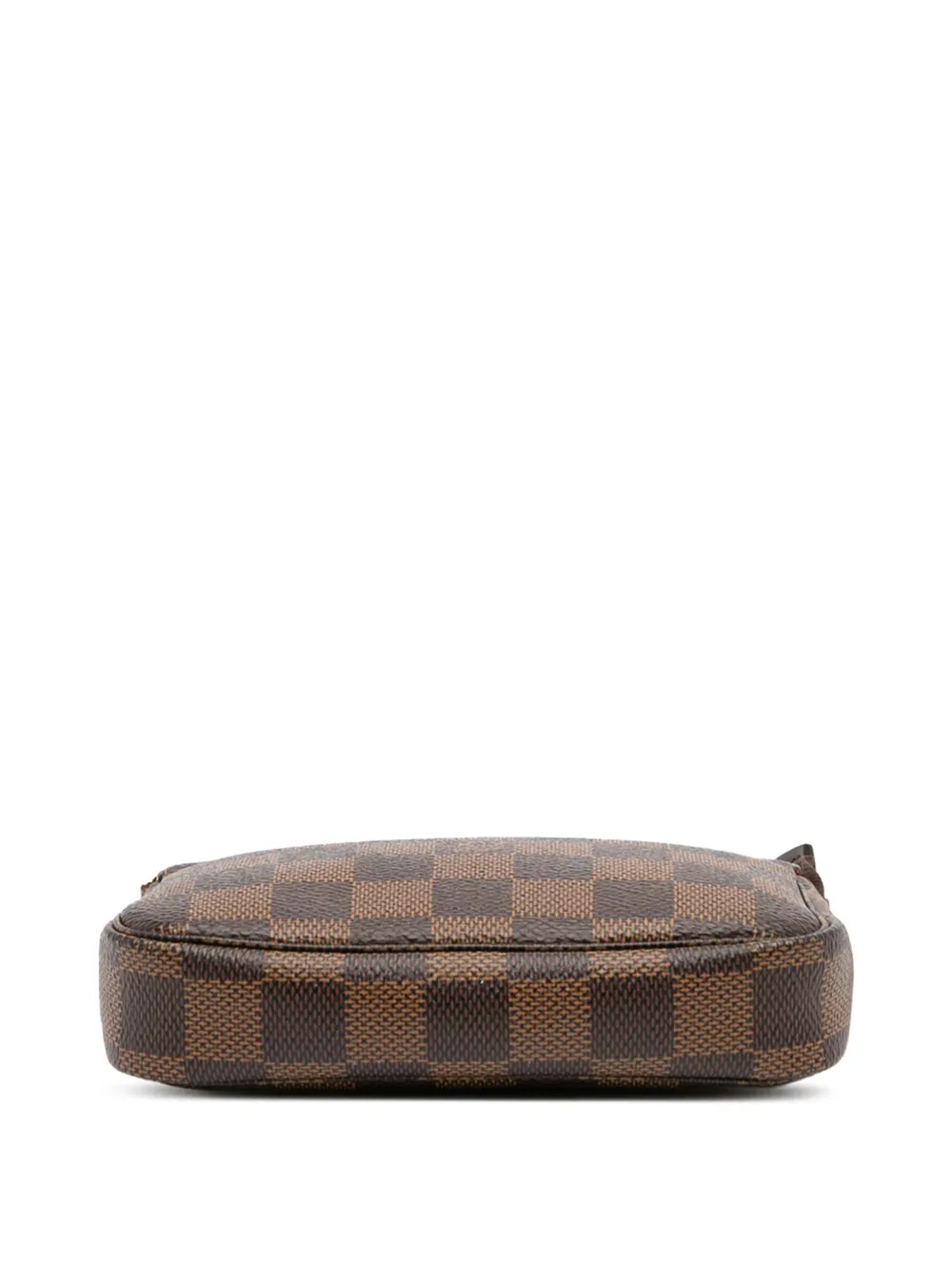 Pre-owned Louis Vuitton 2020 Damier Ebene Mini Pochette Accessoires Handbag In Brown