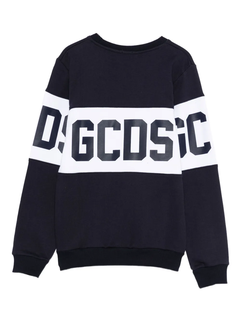 Gcds Panelled Logo-detail Sweatshirt In Blue