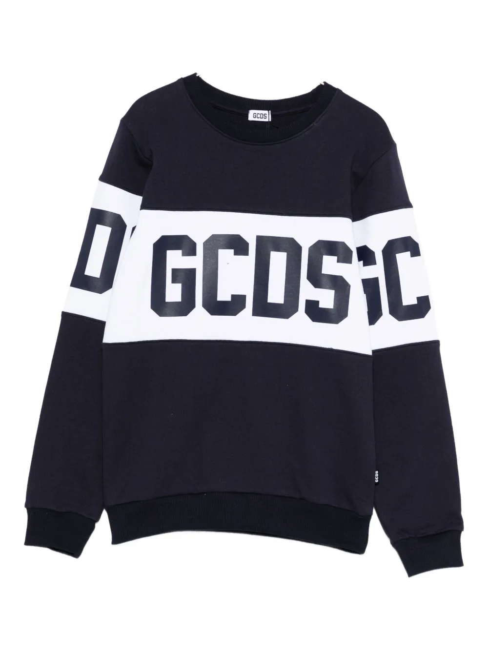 Gcds Panelled Logo-detail Sweatshirt In Blue