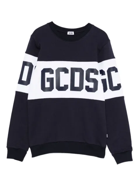 Gcds Kids panelled logo-detail sweatshirt