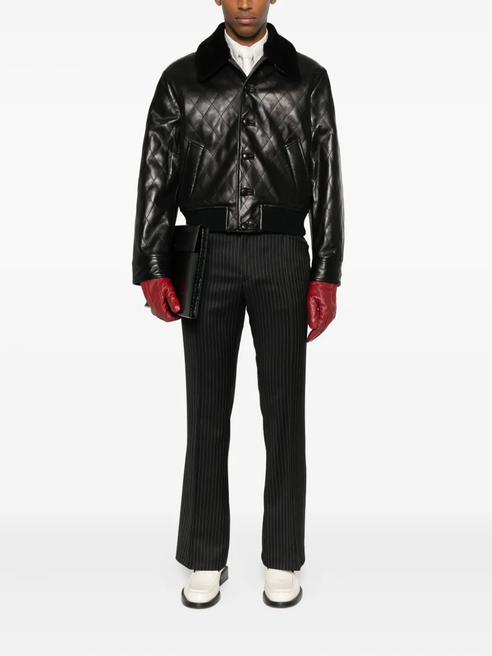 Ernest W. Baker striped pants - Zwart