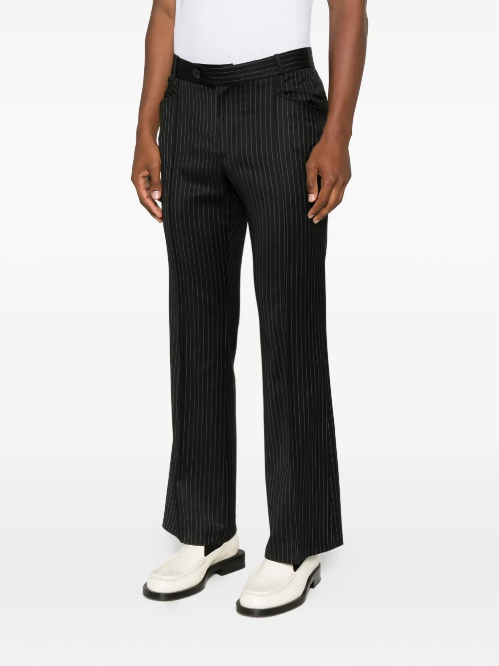  Ernest W. Baker Striped Pants - Black 