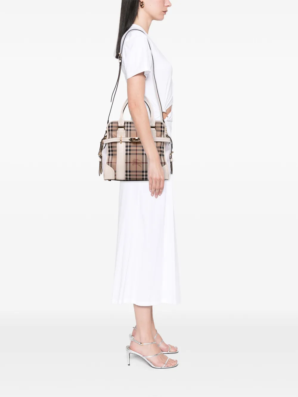 Burberry Pre-Owned bolso satchel Minford Portrait con motivo Haymarket Check 2000-2017 | Pre-owned | Image 2