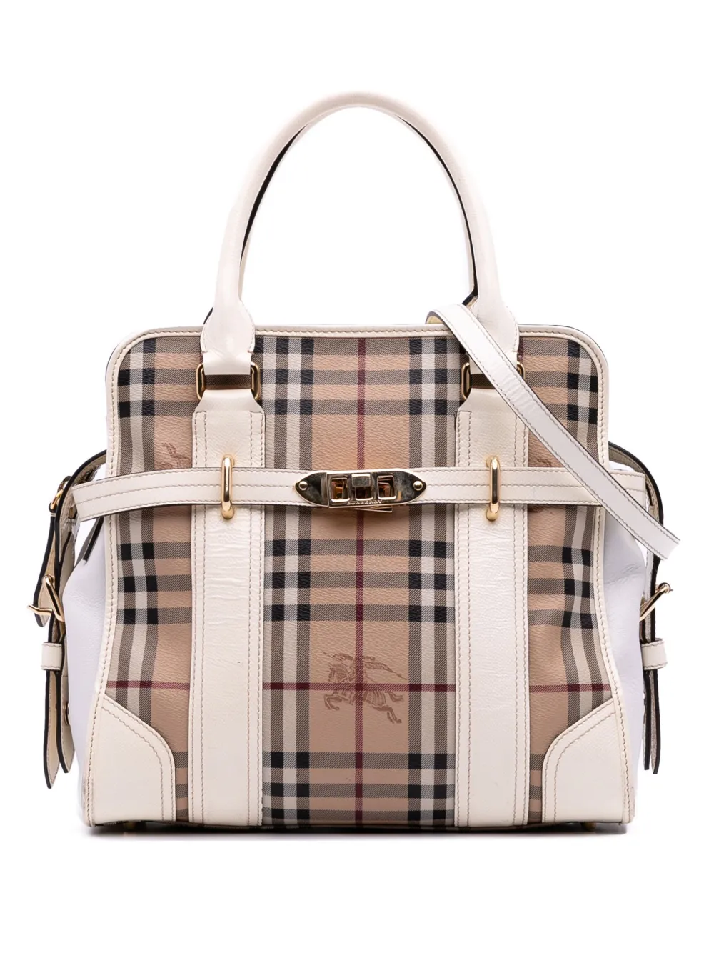 Burberry Pre-Owned 2000-2017 Haymarket Check Coated Canvas Minford Burberry Pre-Owned 2000-2017 Haymarket Check Coated Canvas Minford