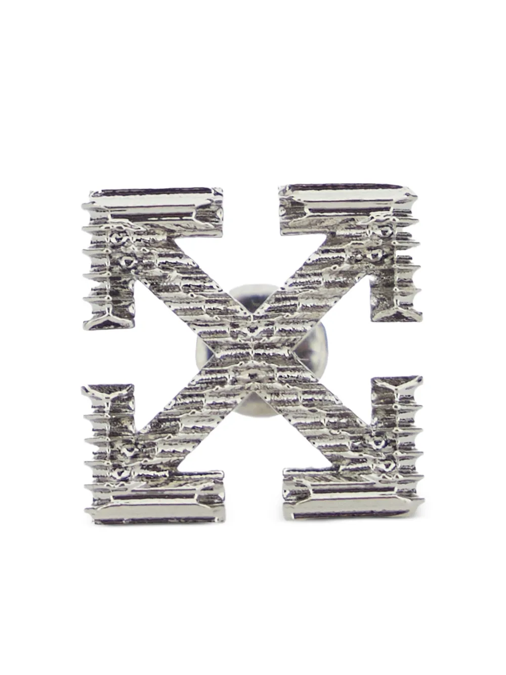 Off-White Arrow textured earring | Silver | Image 1