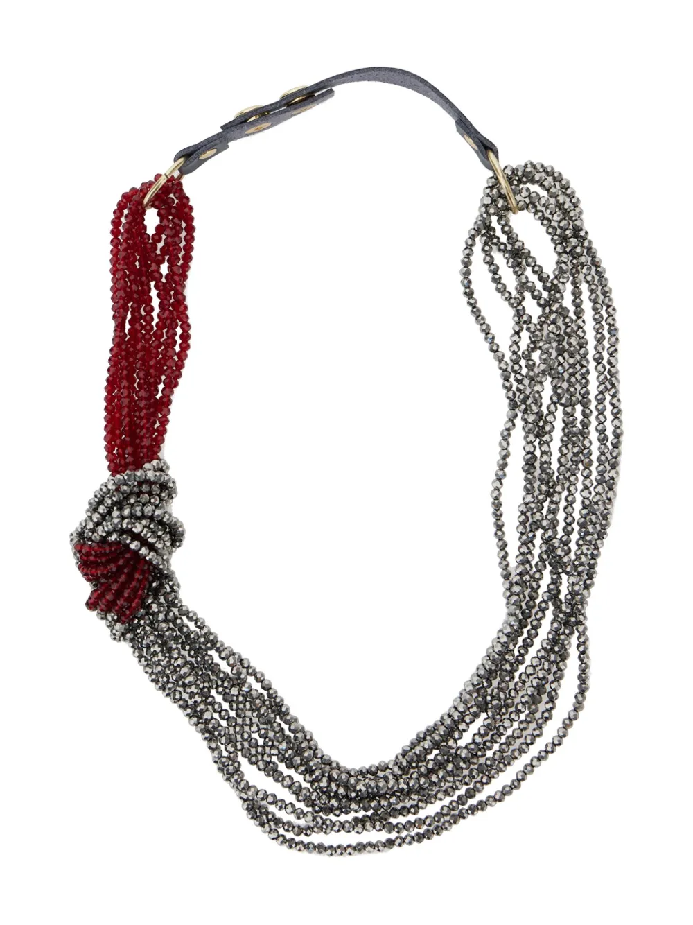 Antonelli knot-embellished necklace - シルバートーン Antonelli knot-embellished necklace - シルバートーン