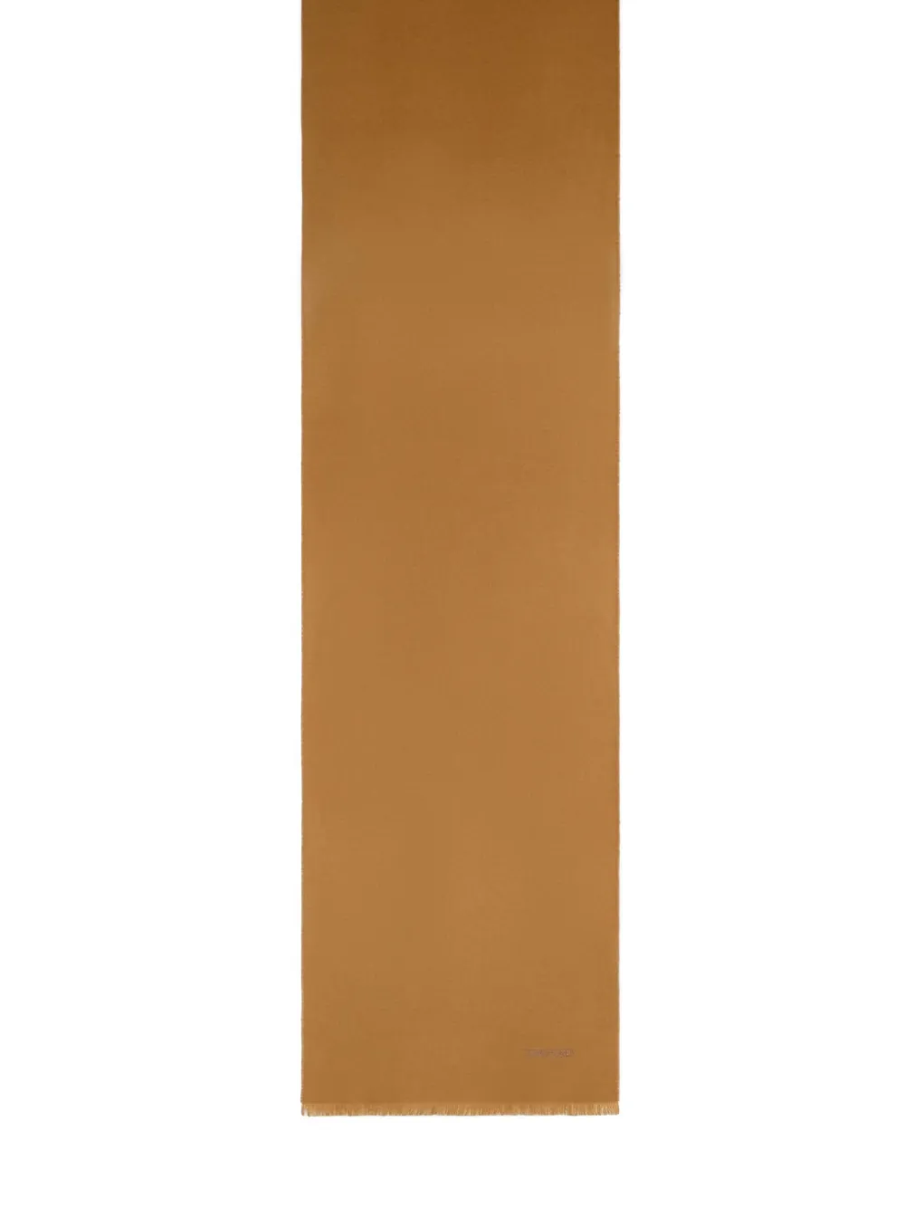 TOM FORD logo-embroidered fringed scarf - Bruin